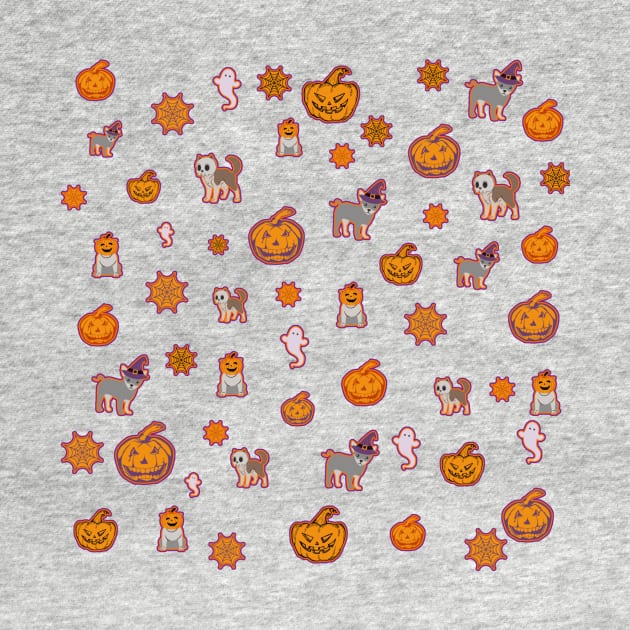 Spooky Halloween Dog Pattern by Designs_by_KC